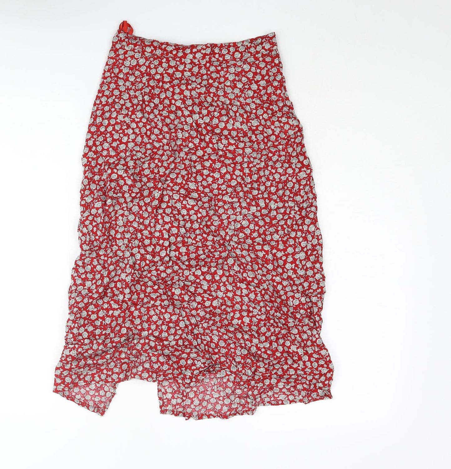 Motel Womens Red Floral Viscose Straight & Pencil Skirt Size XS Zip - Size XXS