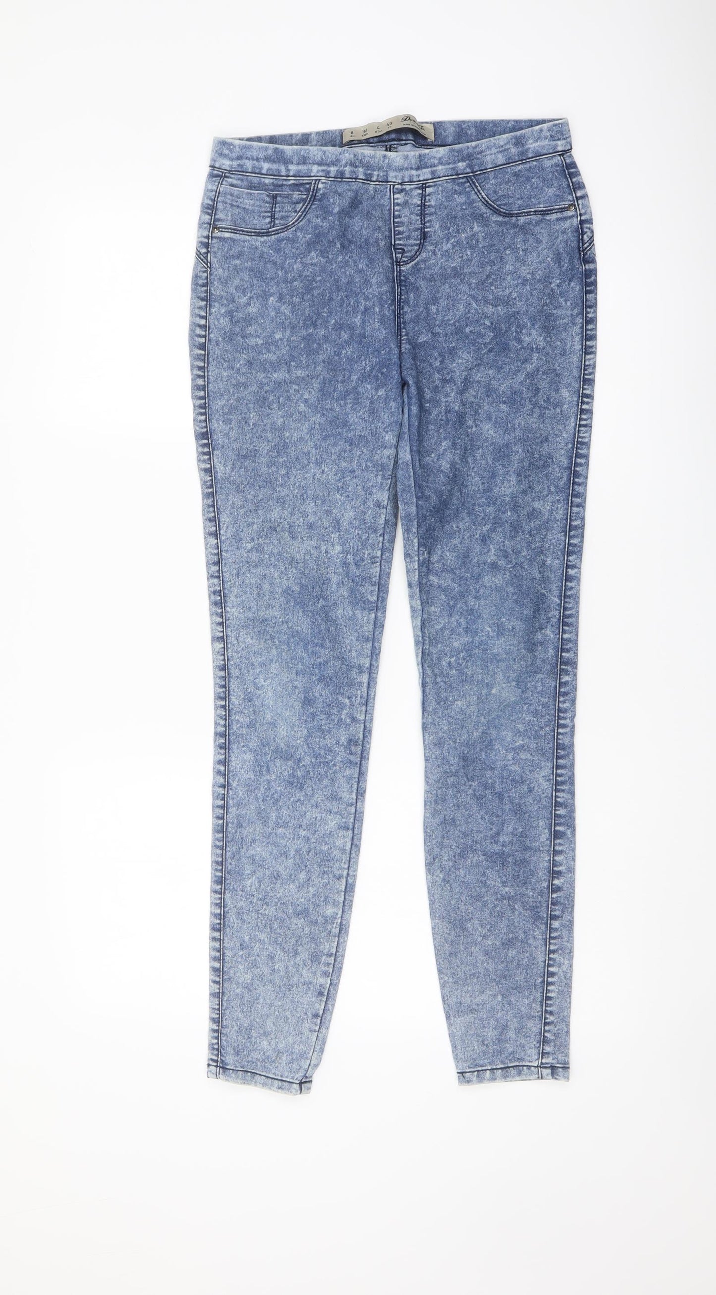 Denim & Co. Womens Blue Cotton Jegging Jeans Size 8 L28 in Regular