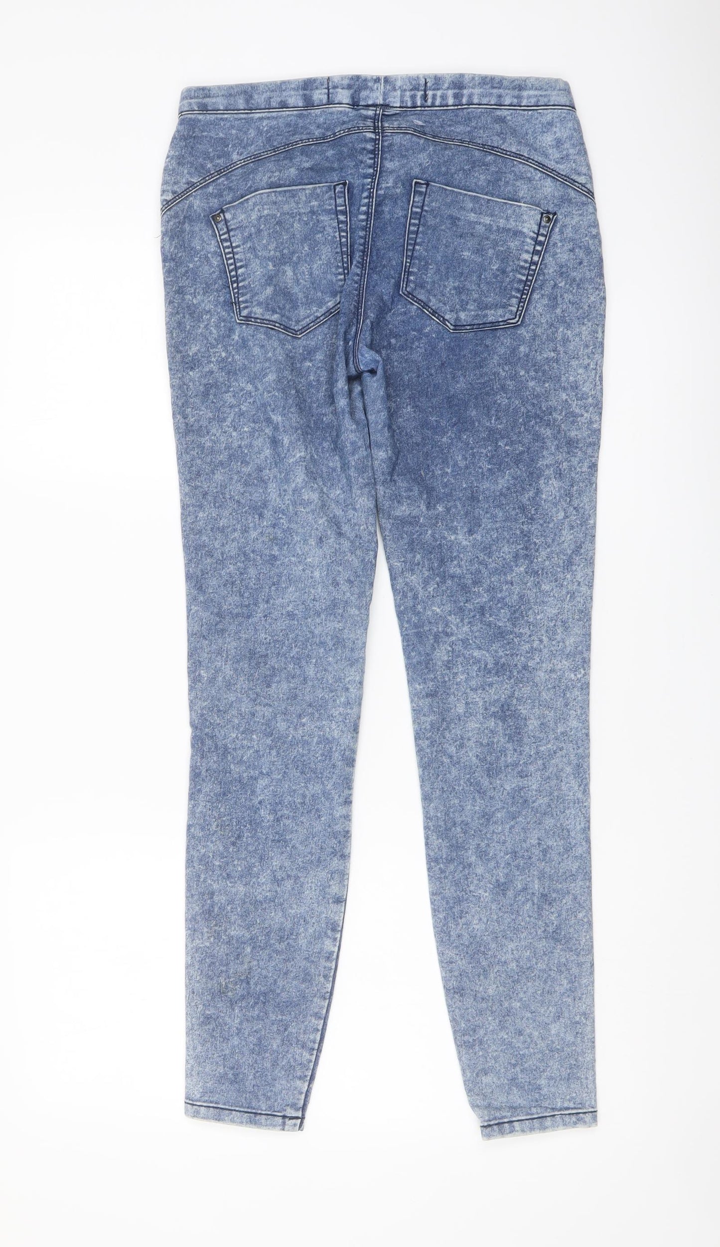 Denim & Co. Womens Blue Cotton Jegging Jeans Size 8 L28 in Regular