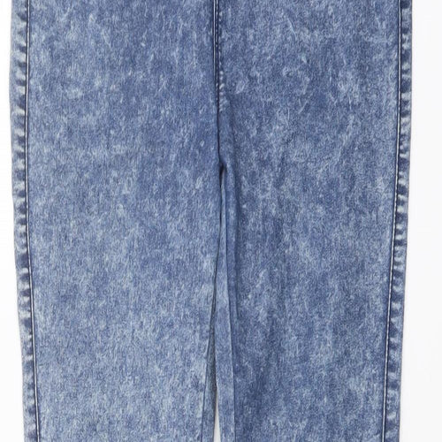 Denim & Co. Womens Blue Cotton Jegging Jeans Size 8 L28 in Regular