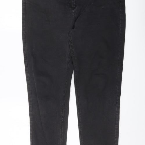 Penny Plain Womens Beige Cotton Straight Jeans Size 14 L28 in Regular Button