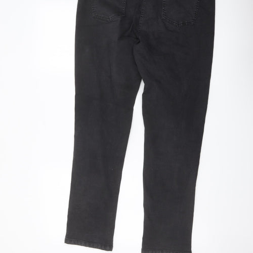 Penny Plain Womens Beige Cotton Straight Jeans Size 14 L28 in Regular Button
