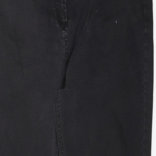 Penny Plain Womens Beige Cotton Straight Jeans Size 14 L28 in Regular Button