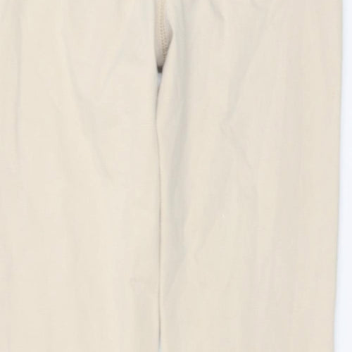 Brax Womens Beige Cotton Straight Jeans Size 10 L28 in Regular Button