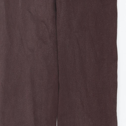 Marks and Spencer Womens Brown Cotton Straight Jeans Size 14 L28 in Regular Button