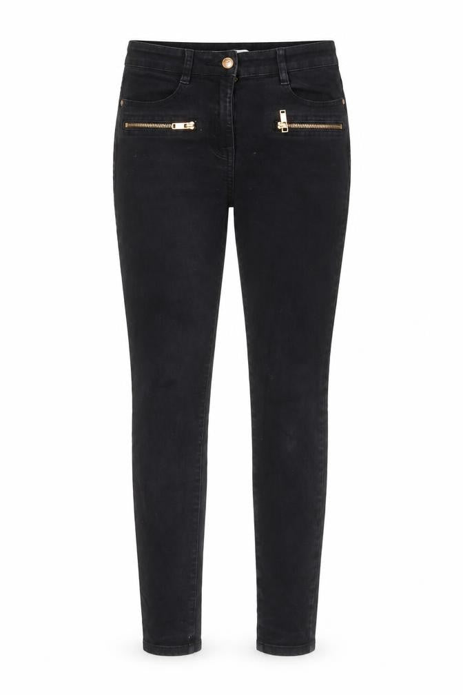 NEXT Womens Black Cotton Skinny Jeans Size 10 L28 in Regular Button