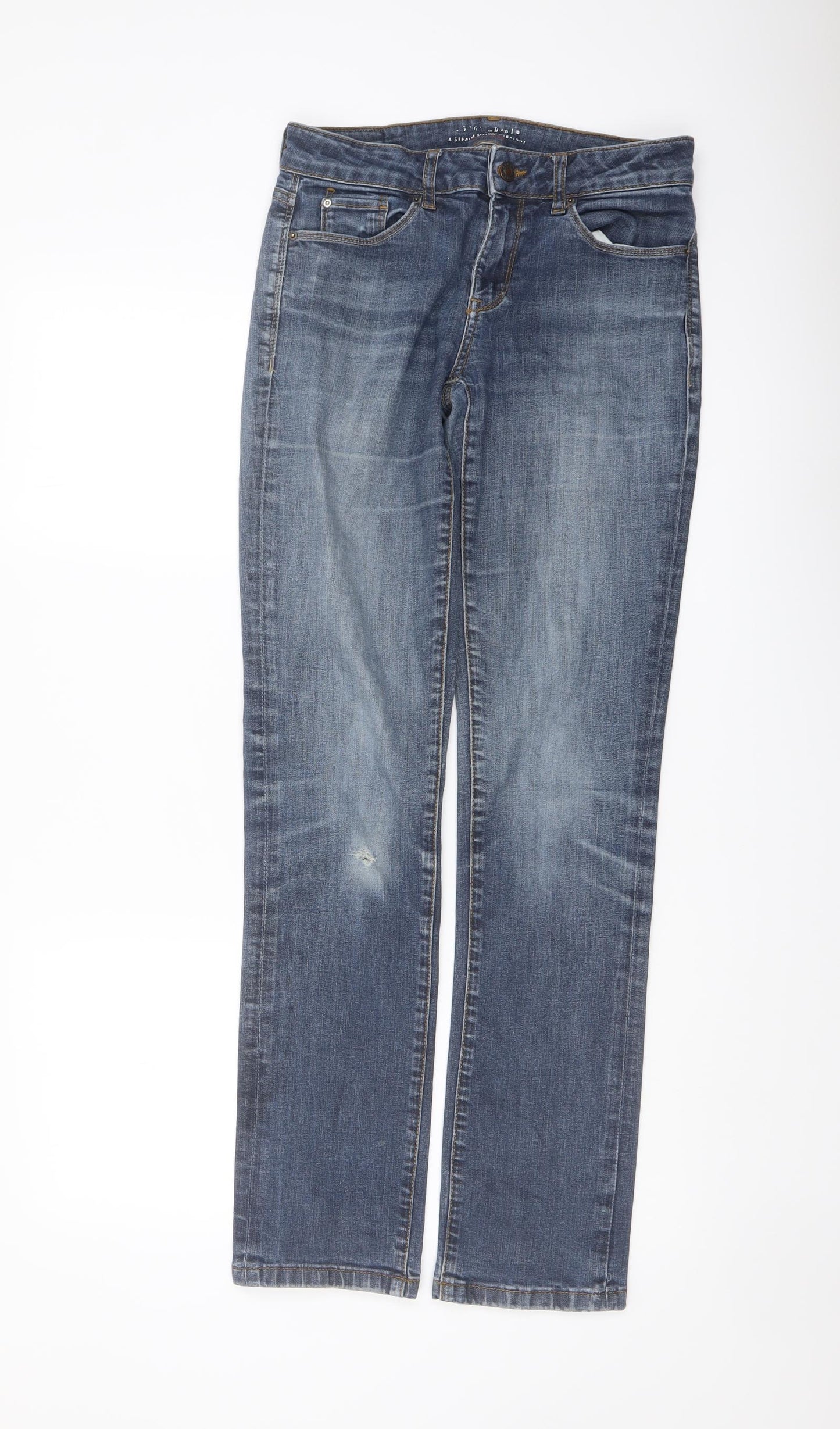 Esprit Womens Blue Cotton Straight Jeans Size 27 in L32 in Regular Button