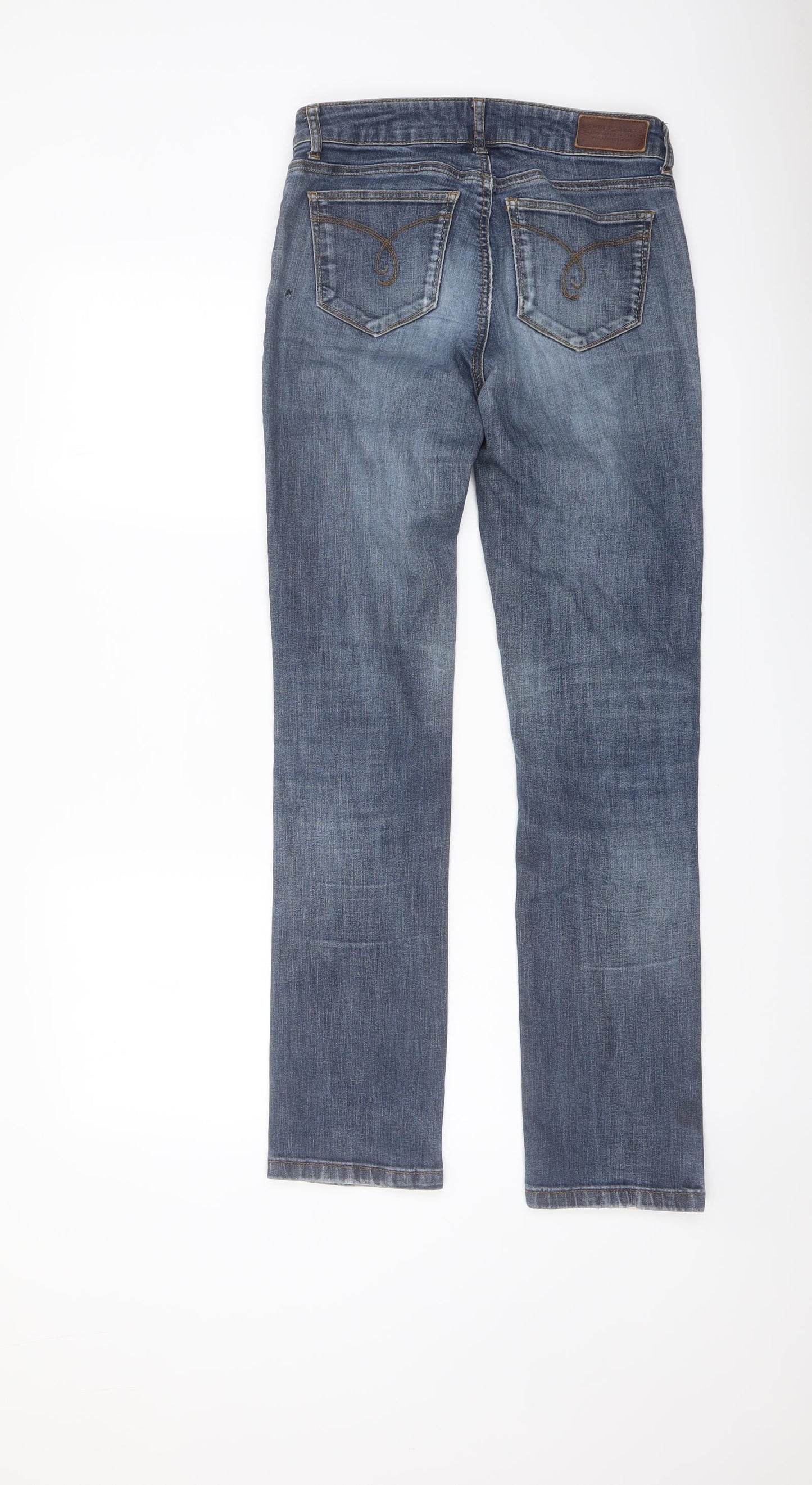 Esprit Womens Blue Cotton Straight Jeans Size 27 in L32 in Regular Button