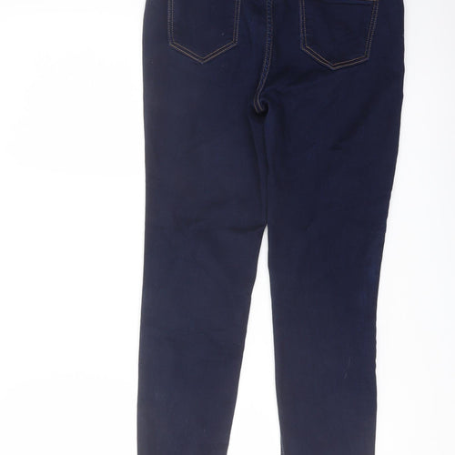 Blue Spice Womens Blue Cotton Straight Jeans Size 26 in L24 in Regular Button