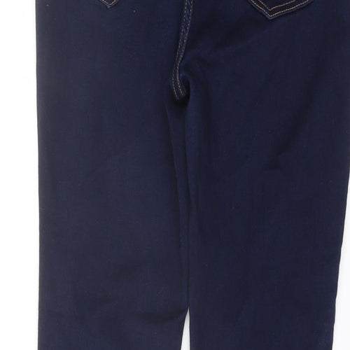Blue Spice Womens Blue Cotton Straight Jeans Size 26 in L24 in Regular Button
