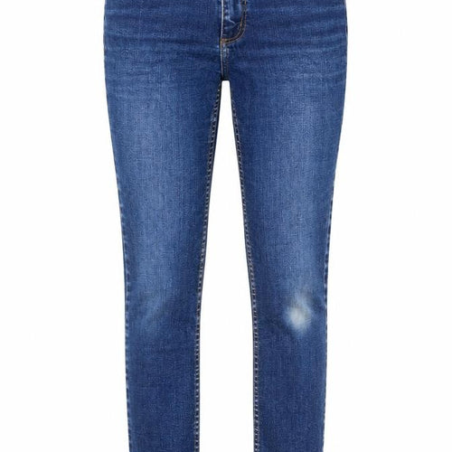 La Redoute Womens Blue Cotton Straight Jeans Size 8 L27 in Regular Button