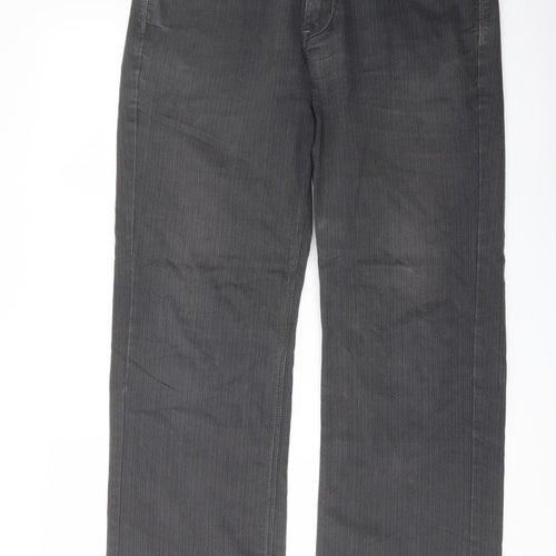NEXT Mens Grey Cotton Straight Jeans Size 34 in L30 in Regular Button
