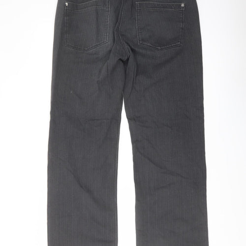 NEXT Mens Grey Cotton Straight Jeans Size 34 in L30 in Regular Button