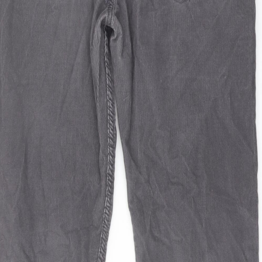 White Stuff Mens Grey Cotton Trousers Size 34 in L31 in Regular Button