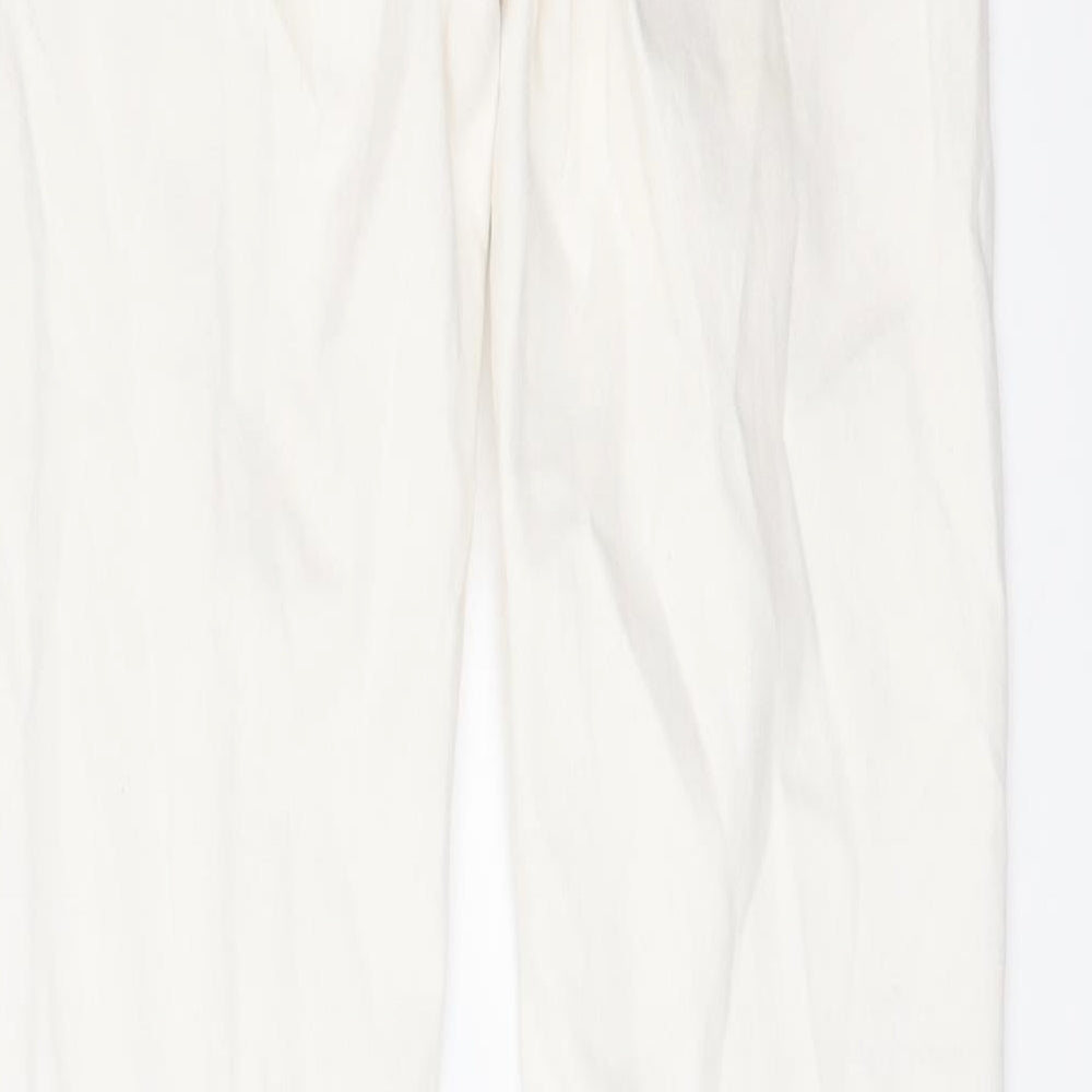 Zara Womens White Cotton Skinny Jeans Size 6 L30 in Regular Button