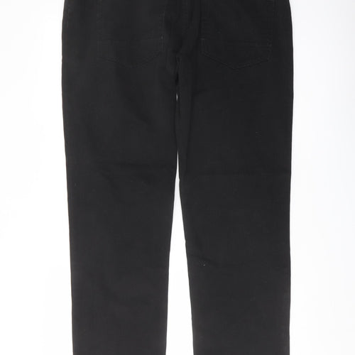 NEXT Mens Black Cotton Straight Jeans Size 34 in L31 in Regular Button