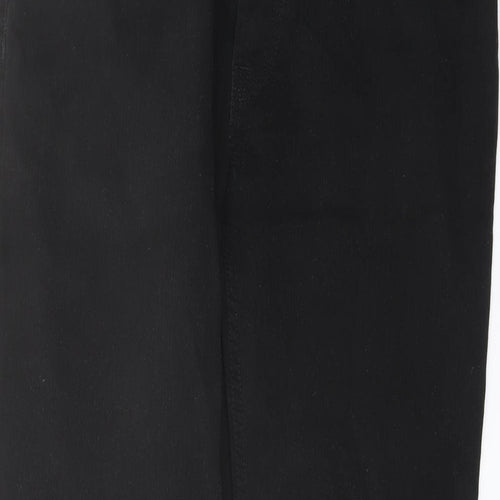 NEXT Mens Black Cotton Straight Jeans Size 34 in L31 in Regular Button