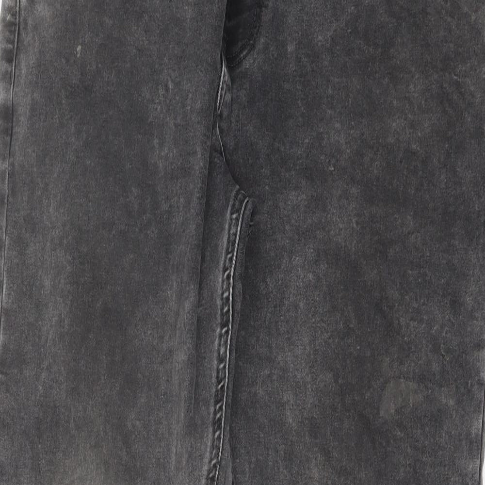 NEXT Mens Grey Cotton Straight Jeans Size 40 in L30 in Slim Button