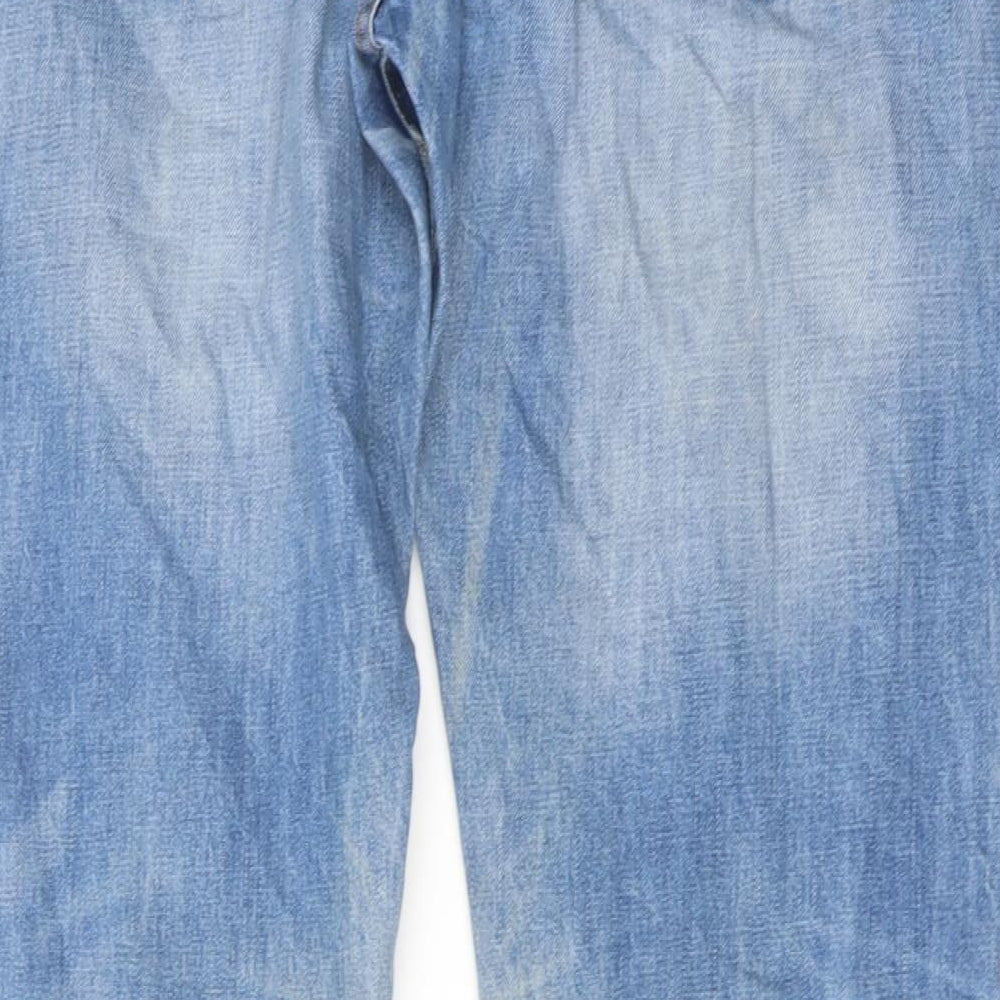 Gap Mens Blue Cotton Straight Jeans Size 36 in L34 in Slim Button