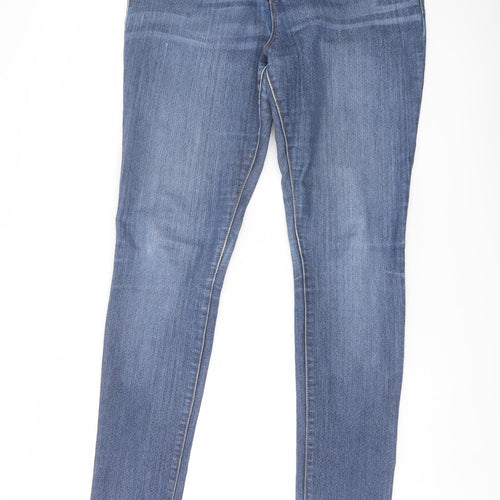 Indigo Womens Blue Cotton Skinny Jeans Size 12 L30 in Regular Button