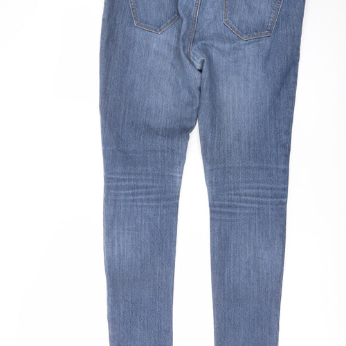 Indigo Womens Blue Cotton Skinny Jeans Size 12 L30 in Regular Button