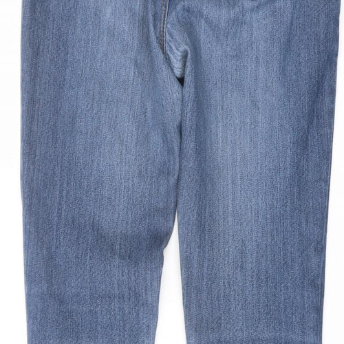 Indigo Womens Blue Cotton Skinny Jeans Size 12 L30 in Regular Button