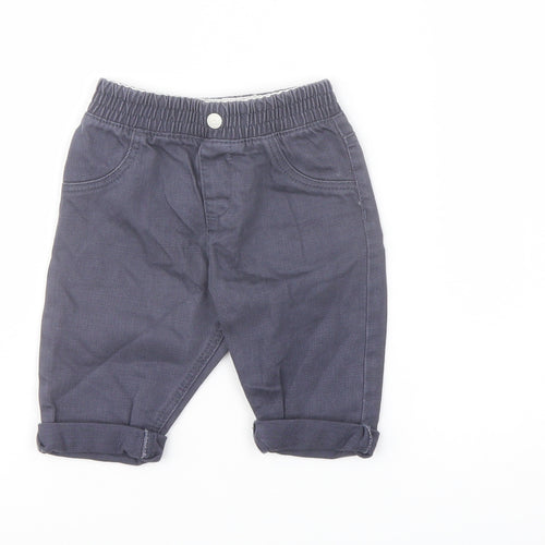 Marks and Spencer Boys Grey Cotton Cropped Jeans Size 3-6 Months Pullover