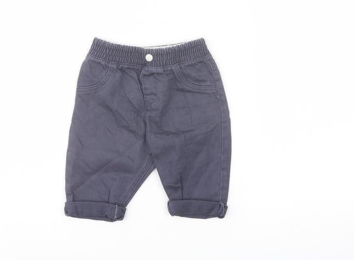 Marks and Spencer Boys Grey Cotton Cropped Jeans Size 3-6 Months Pullover