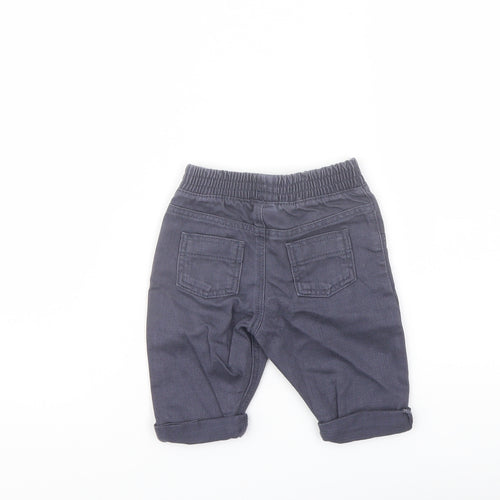 Marks and Spencer Boys Grey Cotton Cropped Jeans Size 3-6 Months Pullover