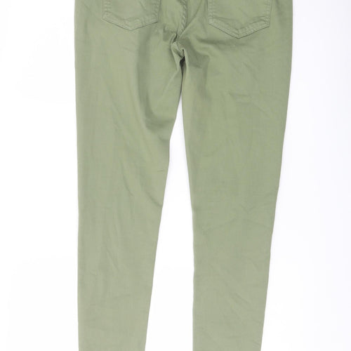 Sinnerstar Womens Green Cotton Skinny Jeans Size 32 in L29 in Regular Button