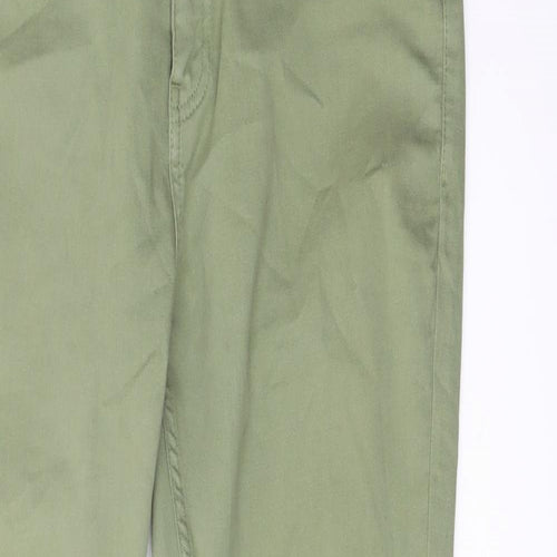 Sinnerstar Womens Green Cotton Skinny Jeans Size 32 in L29 in Regular Button