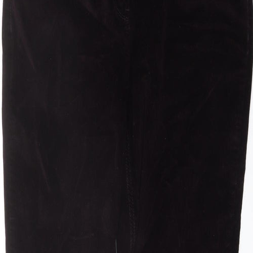 Maine Womens Purple Cotton Trousers Size 16 L30 in Regular Button