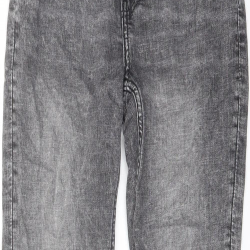 H&, Womens Grey Cotton Skinny Jeans Size 10 L28 in Regular Button