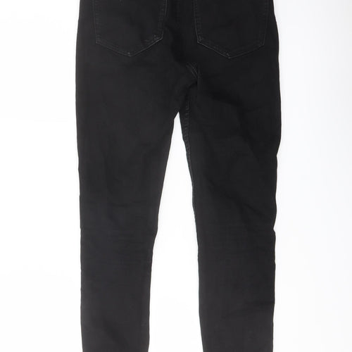 Marks and Spencer Womens Black Cotton Skinny Jeans Size 8 L26 in Regular Button