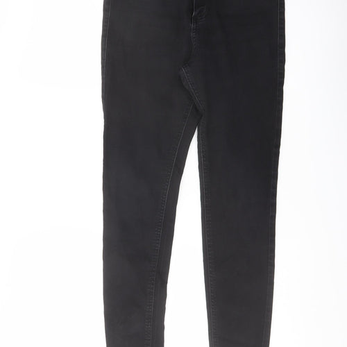 Marks and Spencer Womens Black Cotton Jegging Jeans Size 10 L26 in Regular Button