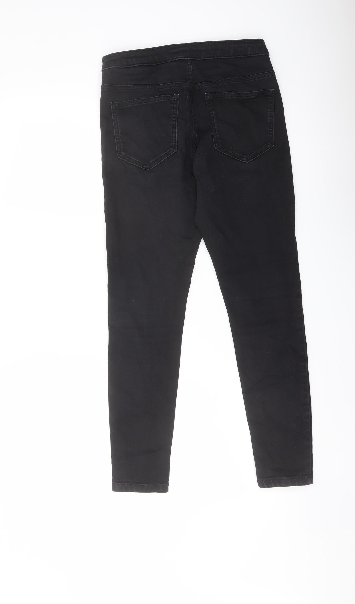 Marks and Spencer Womens Black Cotton Jegging Jeans Size 10 L26 in Regular Button