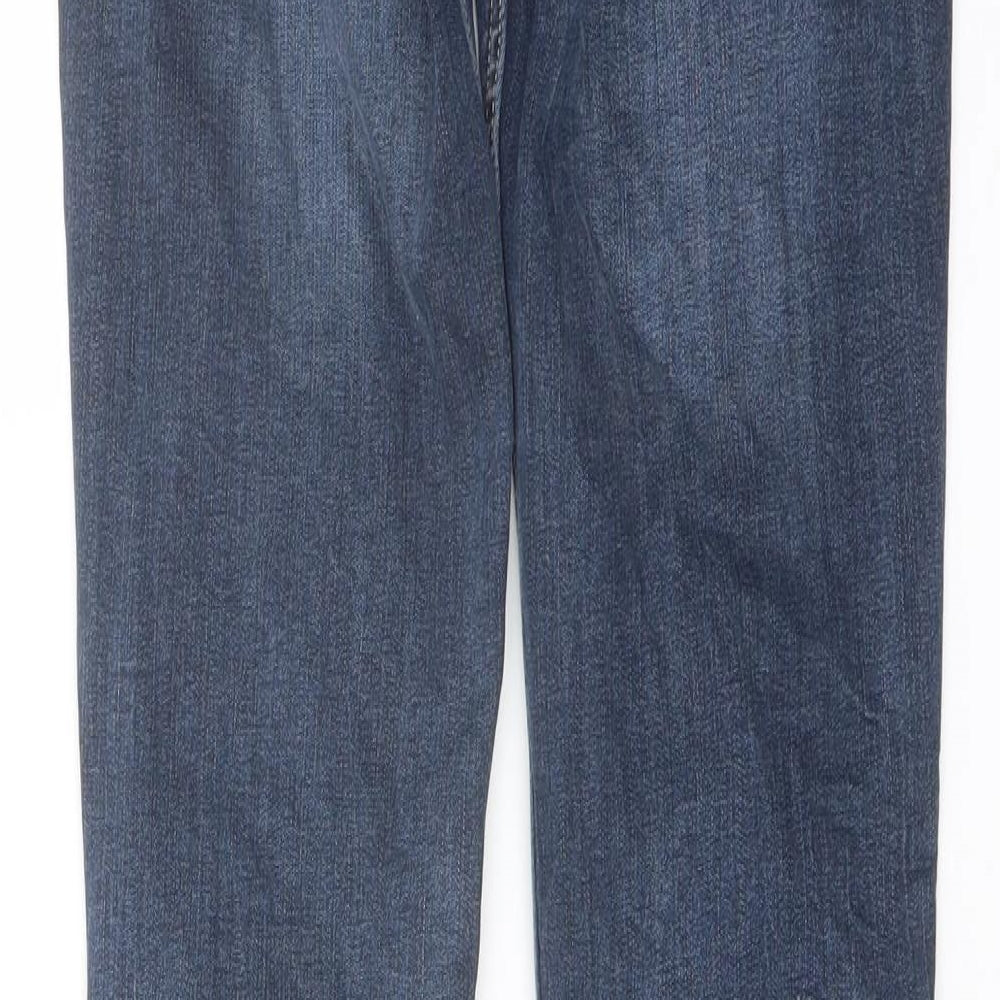 Zara Womens Blue Cotton Skinny Jeans Size 10 L28 in Regular Button