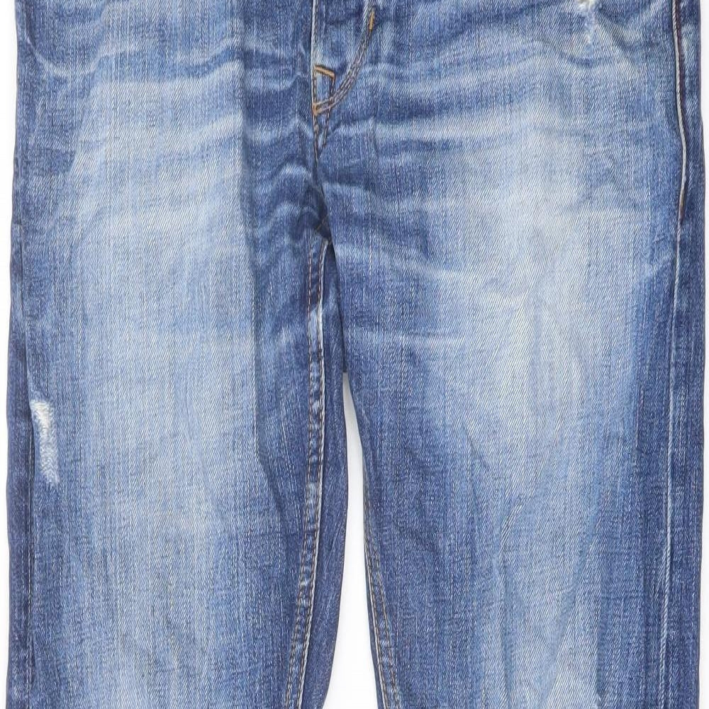 NEXT Mens Blue Cotton Straight Jeans Size 30 in L28 in Regular Button