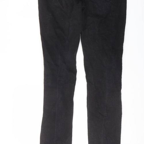 Zara Womens Black Cotton Straight Jeans Size 10 L32 in Regular Button