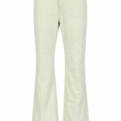 Bershka Womens Green Cotton Flared Jeans Size 6 L27 in Regular Button