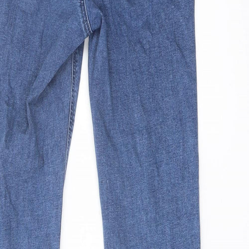 Topshop Womens Blue Cotton Bootcut Jeans Size 26 in L29 in Regular Button