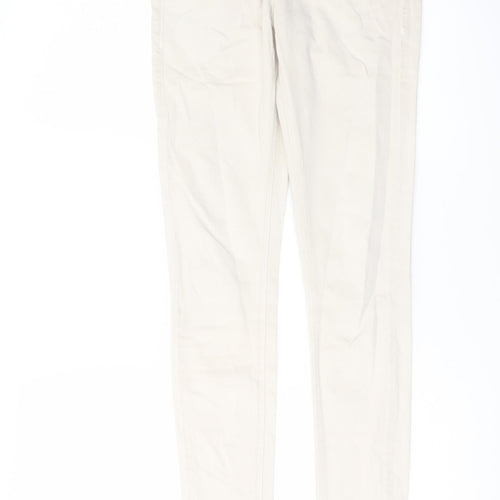 Topshop Womens Beige Cotton Skinny Jeans Size 26 in L29 in Regular Button