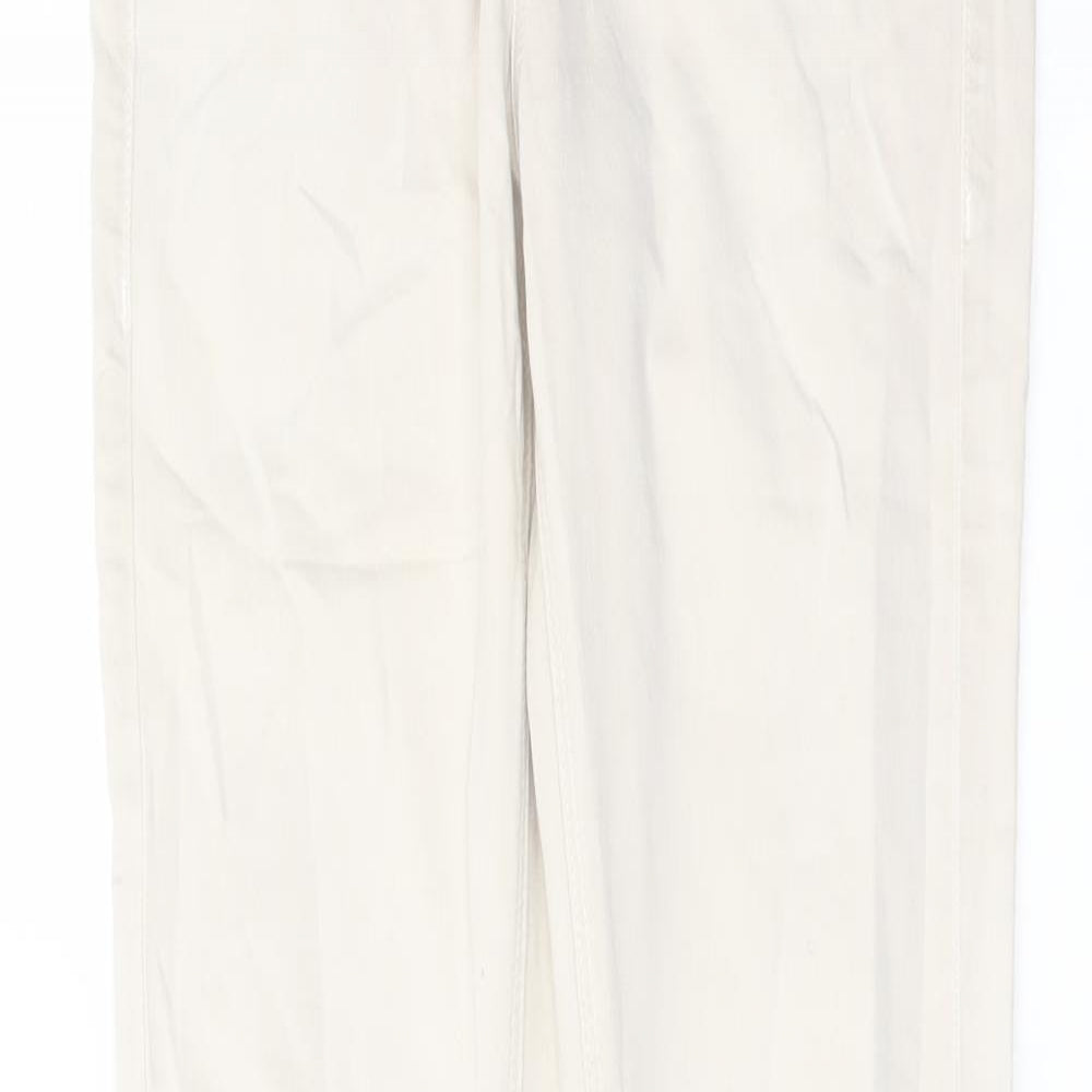 Topshop Womens Beige Cotton Skinny Jeans Size 26 in L29 in Regular Button