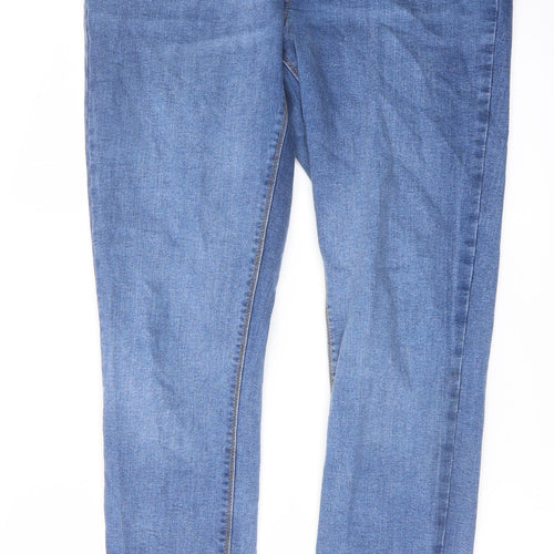 Denim & Co. Womens Blue Cotton Skinny Jeans Size 16 L30 in Regular Button