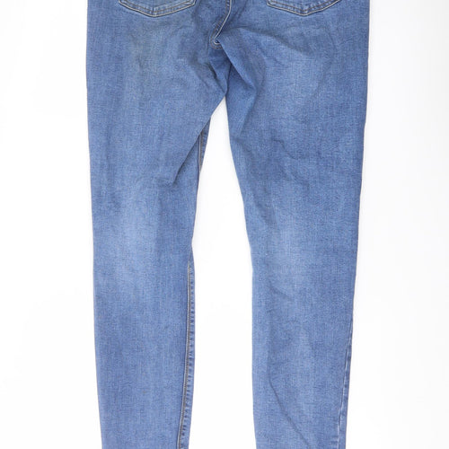 Denim & Co. Womens Blue Cotton Skinny Jeans Size 16 L30 in Regular Button