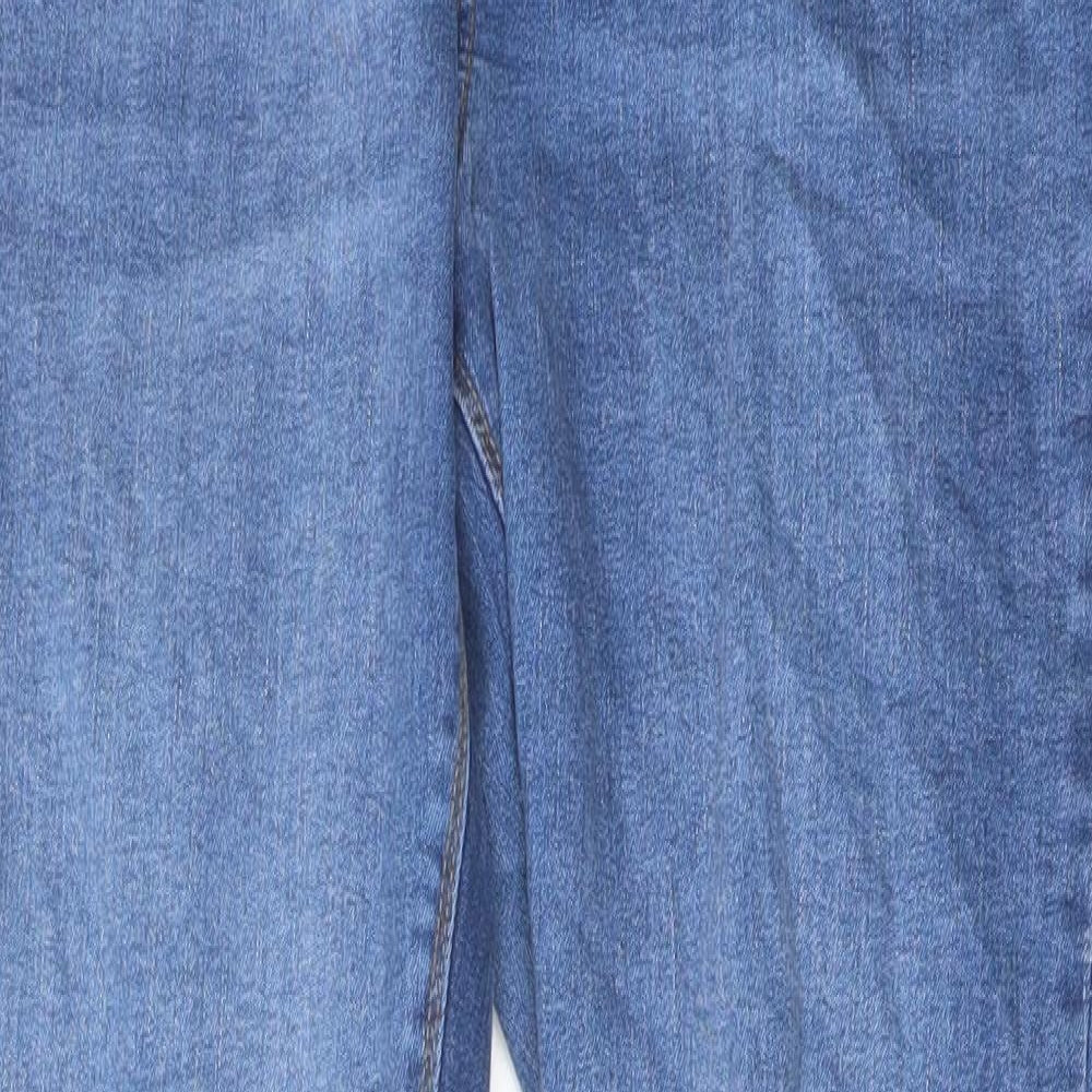 Denim & Co. Womens Blue Cotton Skinny Jeans Size 16 L30 in Regular Button