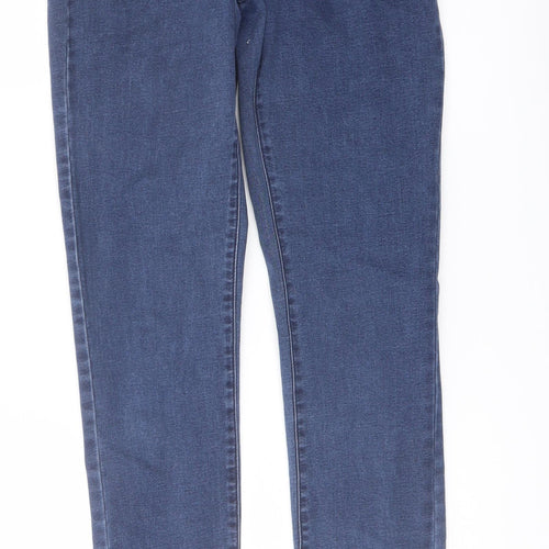 Denim & Co. Womens Blue Cotton Jegging Jeans Size 12 L31 in Regular Button
