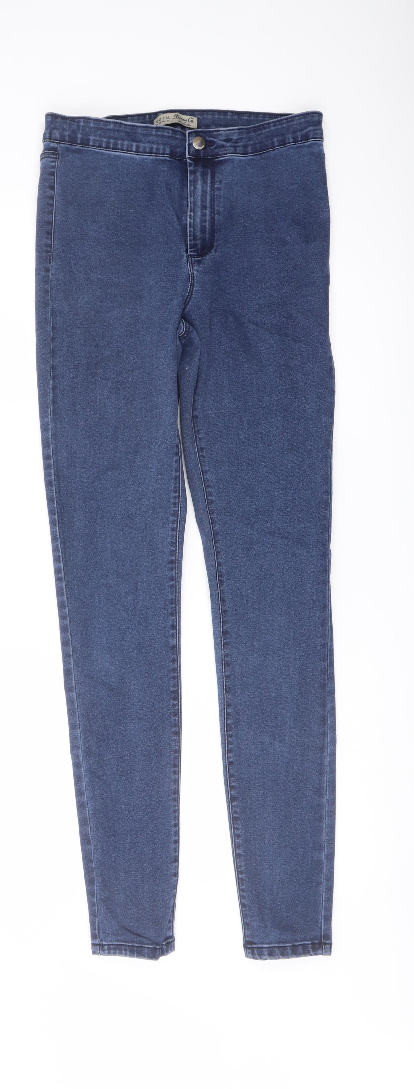 Denim & Co. Womens Blue Cotton Jegging Jeans Size 12 L31 in Regular Button