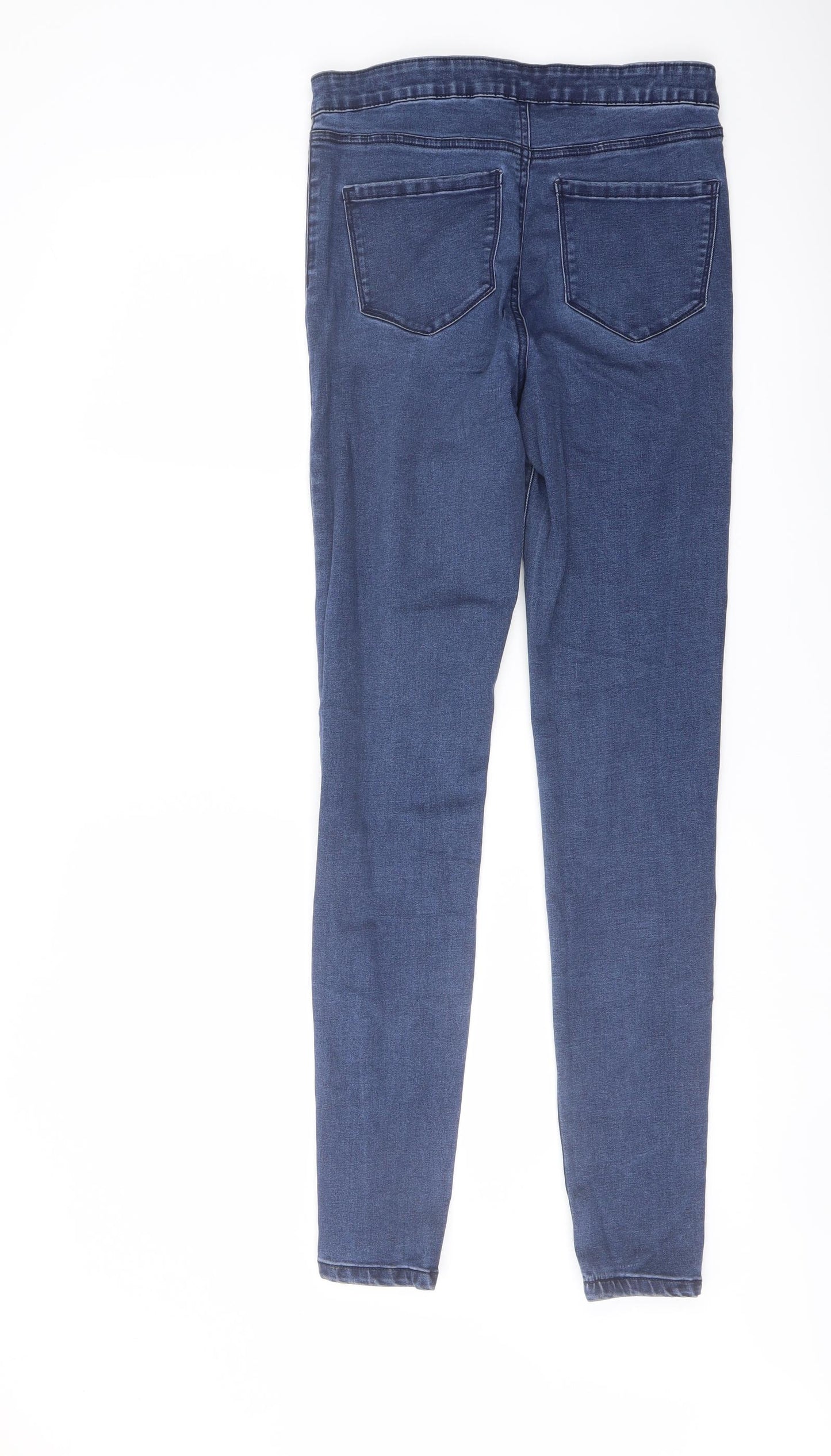Denim & Co. Womens Blue Cotton Jegging Jeans Size 12 L31 in Regular Button