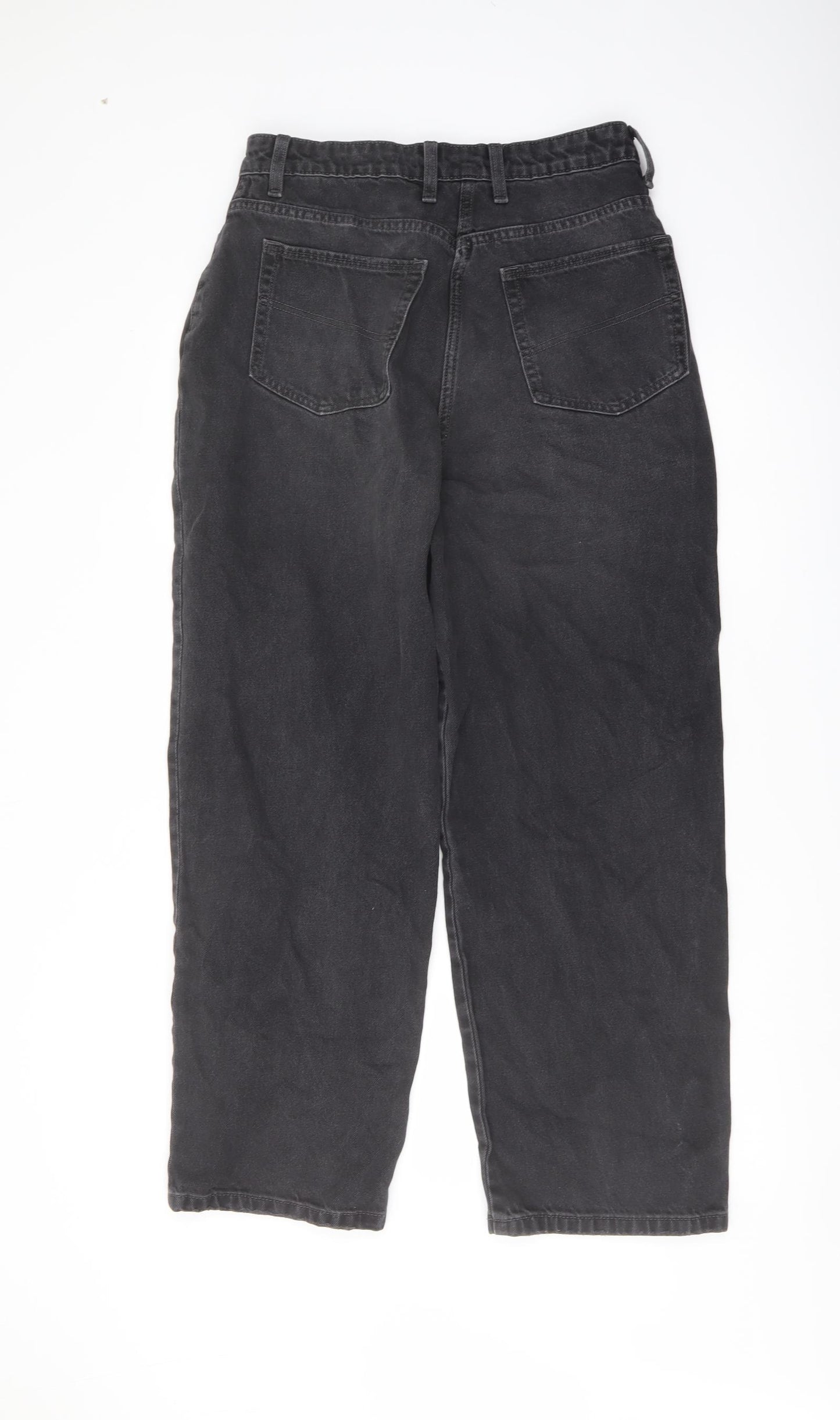 COLLUSION Womens Grey Cotton Wide-Leg Jeans Size 28 in L32 in Regular Button